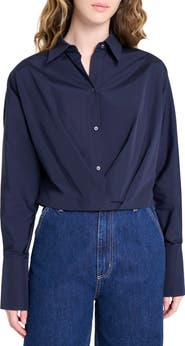 TWP Taken Draped Button-Up Shirt