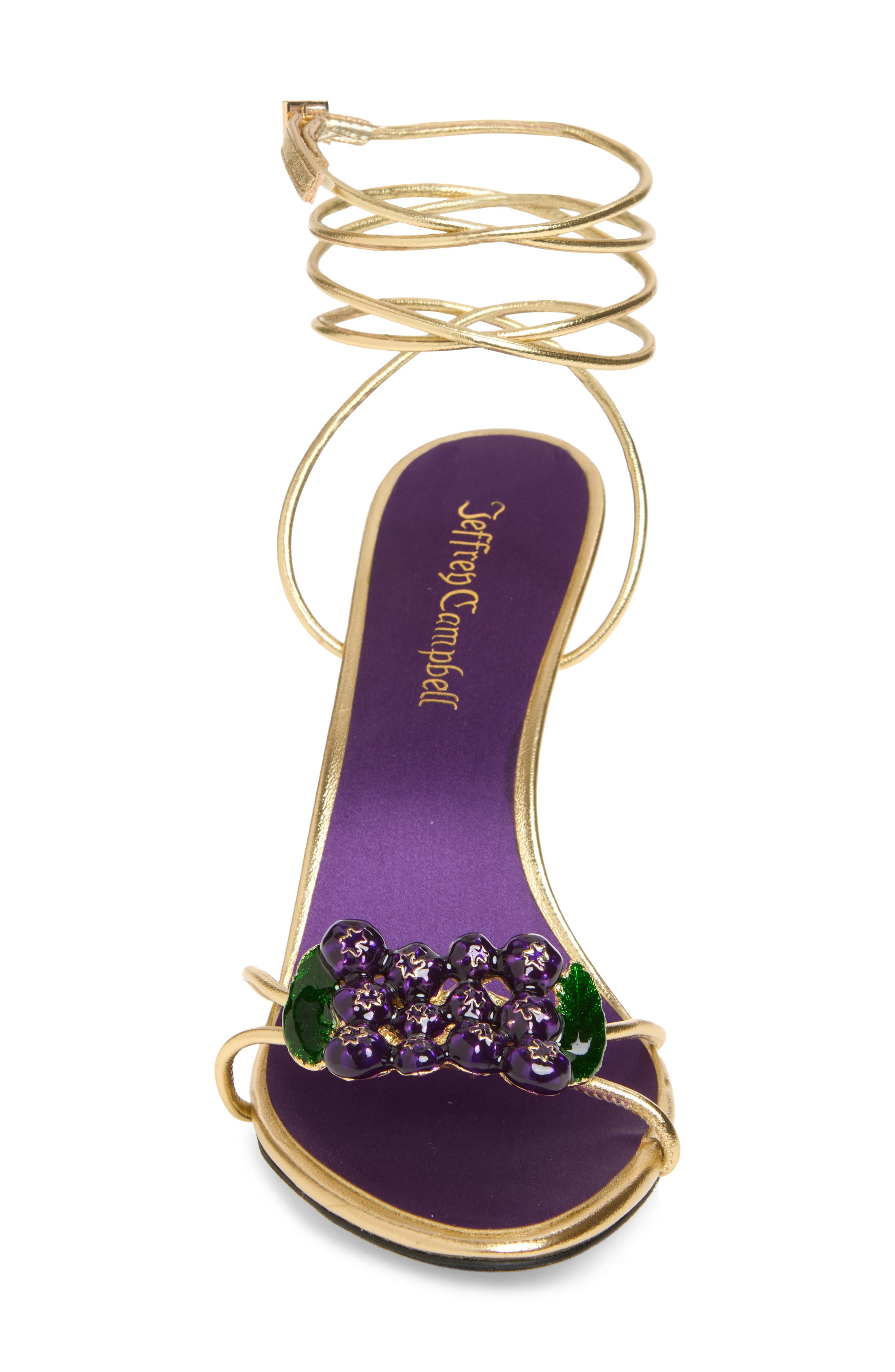 Jeffrey Campbell Kleo Ankle Strap Sandal, Alternate, color, Grape Combo