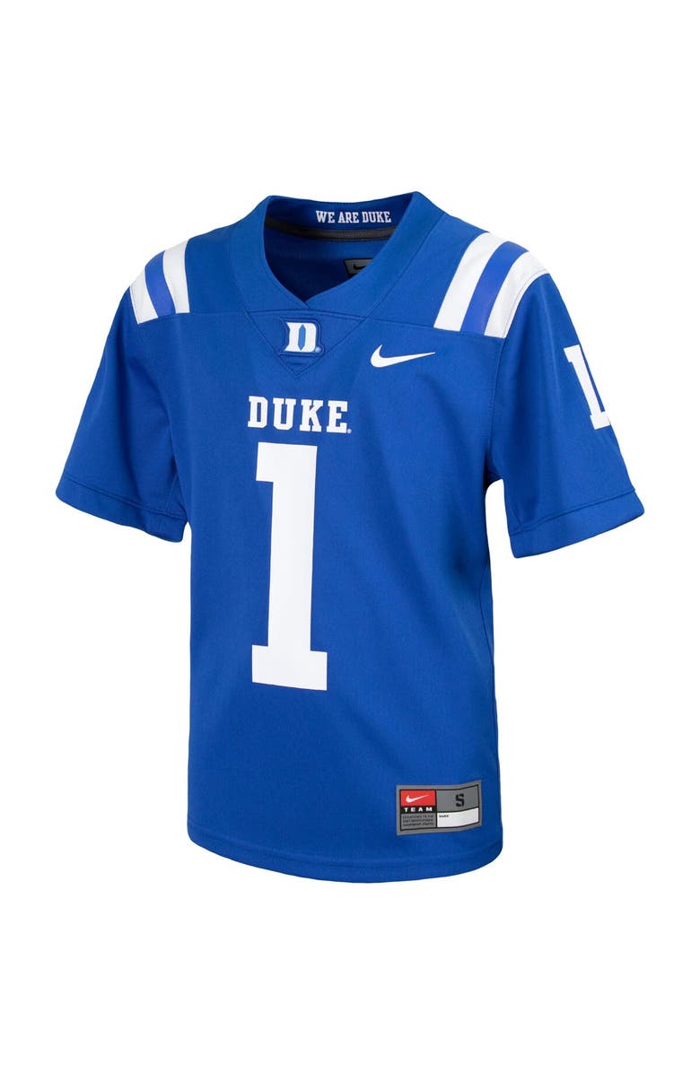 Nike Youth Nike #1 Royal Duke Blue Devils Untouchable Football Jersey, Alternate, color,
