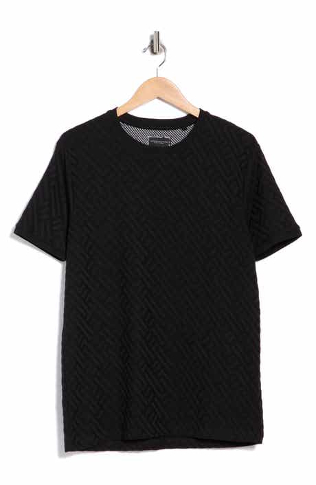 DENIM AND FLOWER Geometric Textured Knit T-Shirt