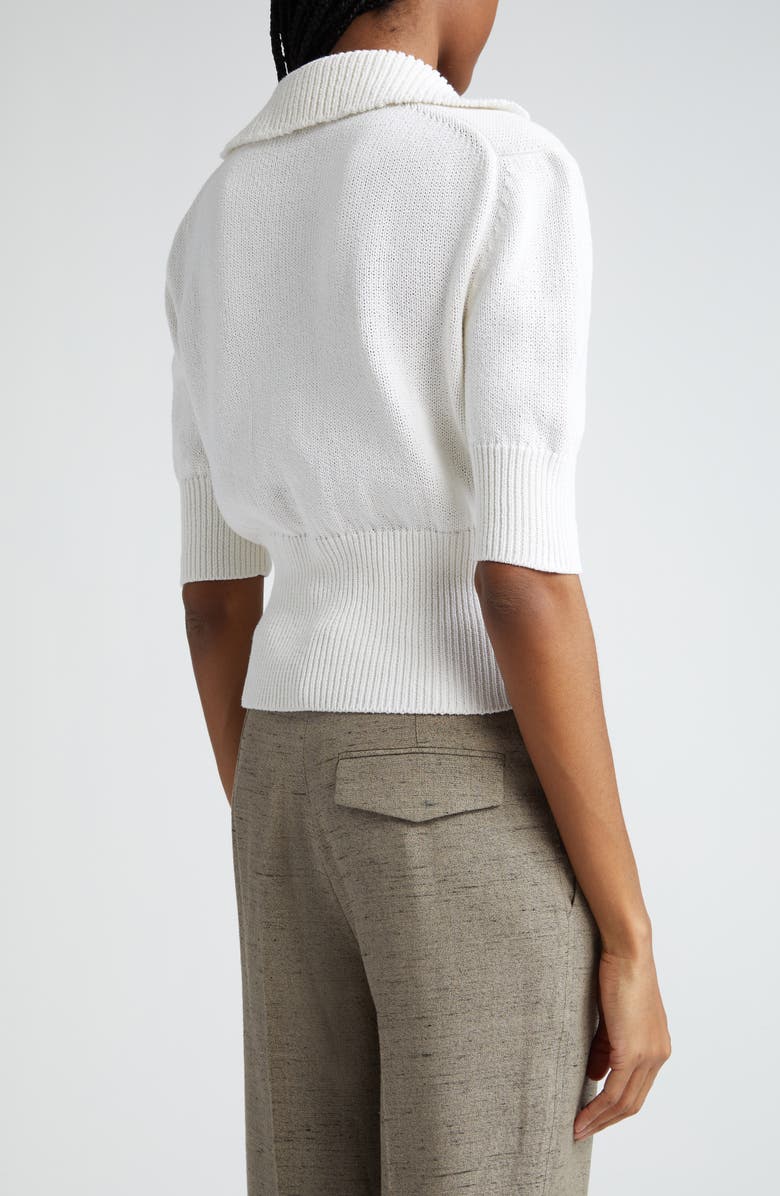 Proenza Schouler Reeve Polo Sweater, Alternate, color, Off White