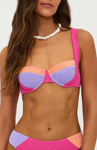 Beach Riot Brooks Metallic Colorblock Underwire Bikini Top