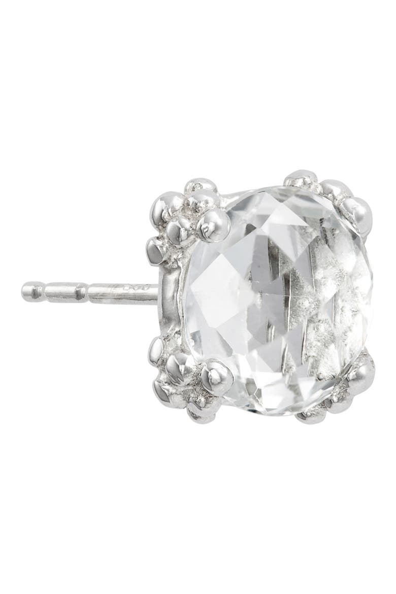 Dew Drop White Topaz Cluster Stud Earrings, Alternate, color, SILVER/ WHITE TOPAZ