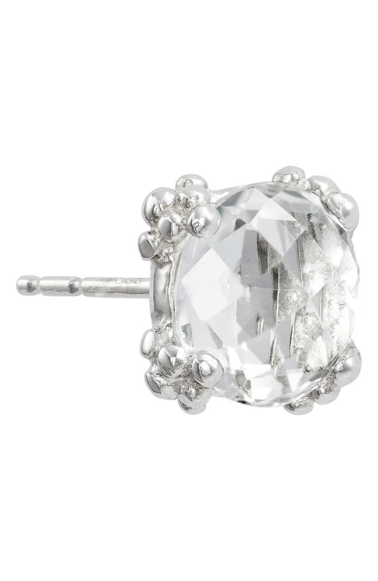 Anzie Dew Drop White Topaz Cluster Stud Earrings, Alternate, color, Silver/ White Topaz