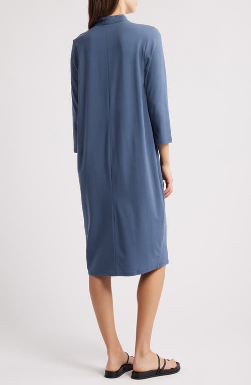 EILEEN FISHER EILEEN FISHER JERSEY SHEATH MIDI DRESS