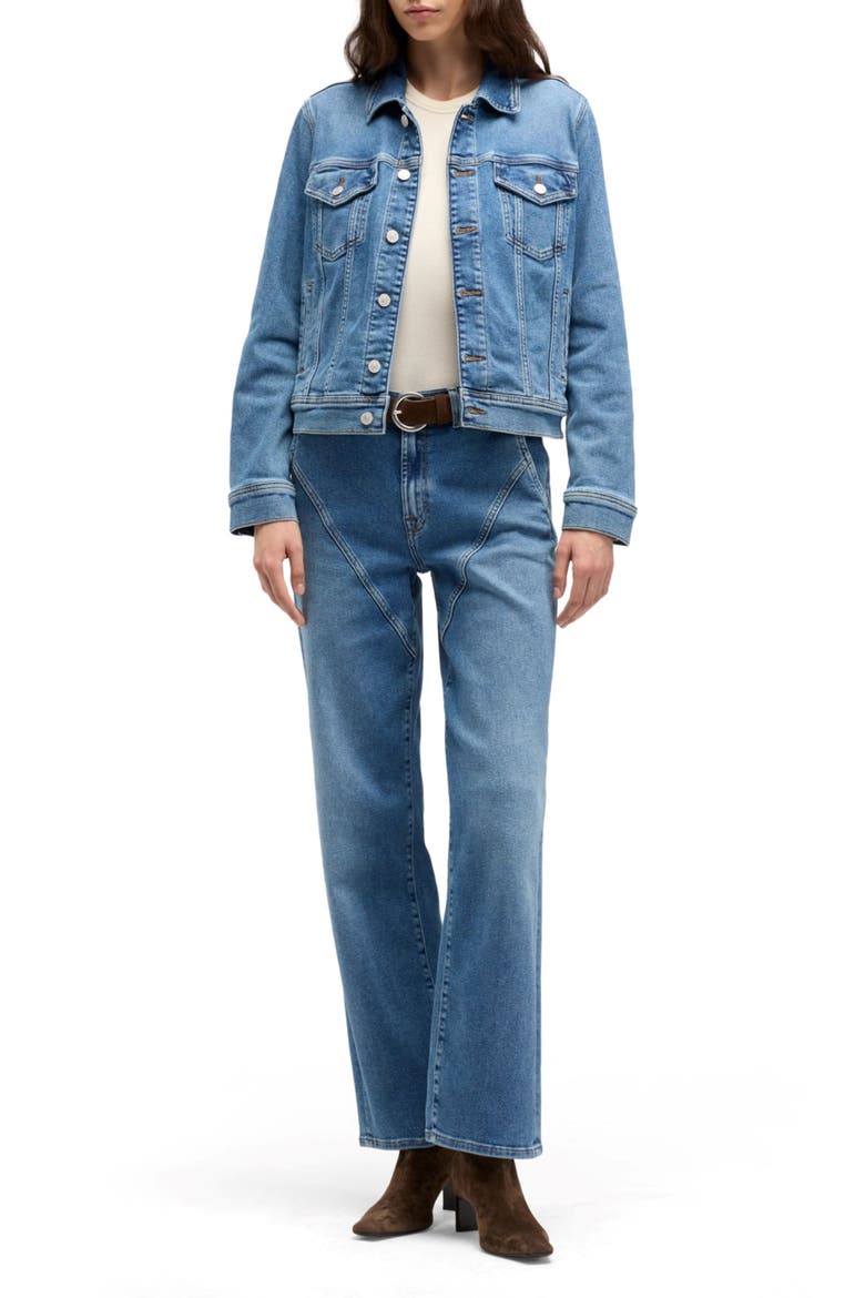 Stovepipe Straight Leg Jeans, Alternate, color, OCEANSTONE