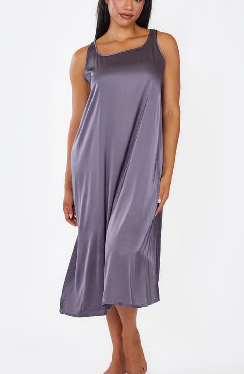Minimalist Satin Ballet-Length Sleep Gown