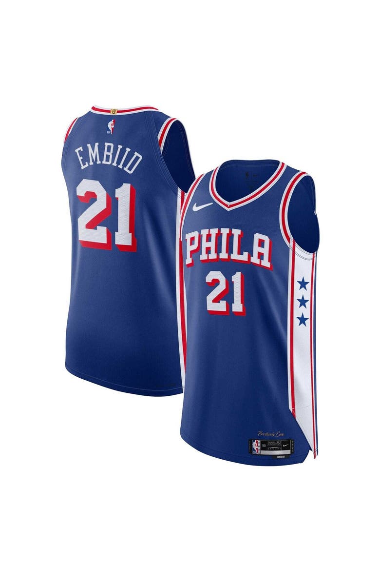 Men's Nike Joel Embiid Royal Philadelphia 76ers Authentic Jersey - Icon Edition, Main, color, Royal