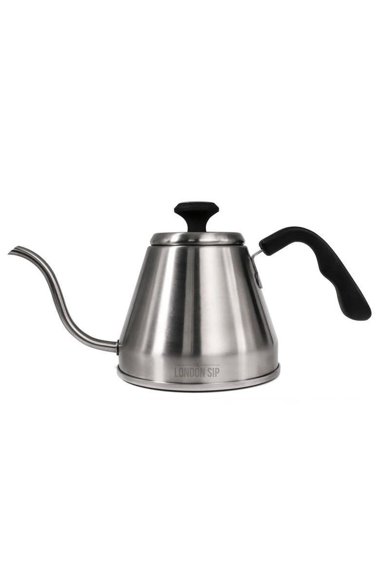 London Sip Stainless Steel Kettle w/ Beverage Thermometer, 1.2L Silver, Main, color, Metallic Silver