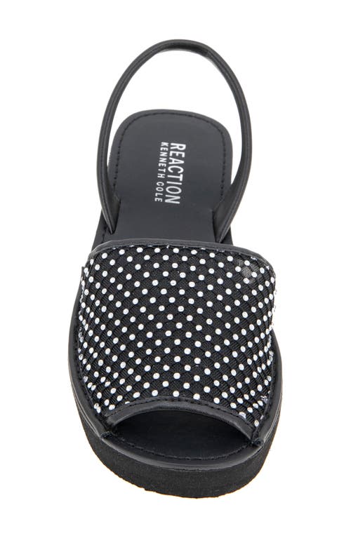 Reaction Kenneth Cole Slingback Sandal In Black Crystal Mesh