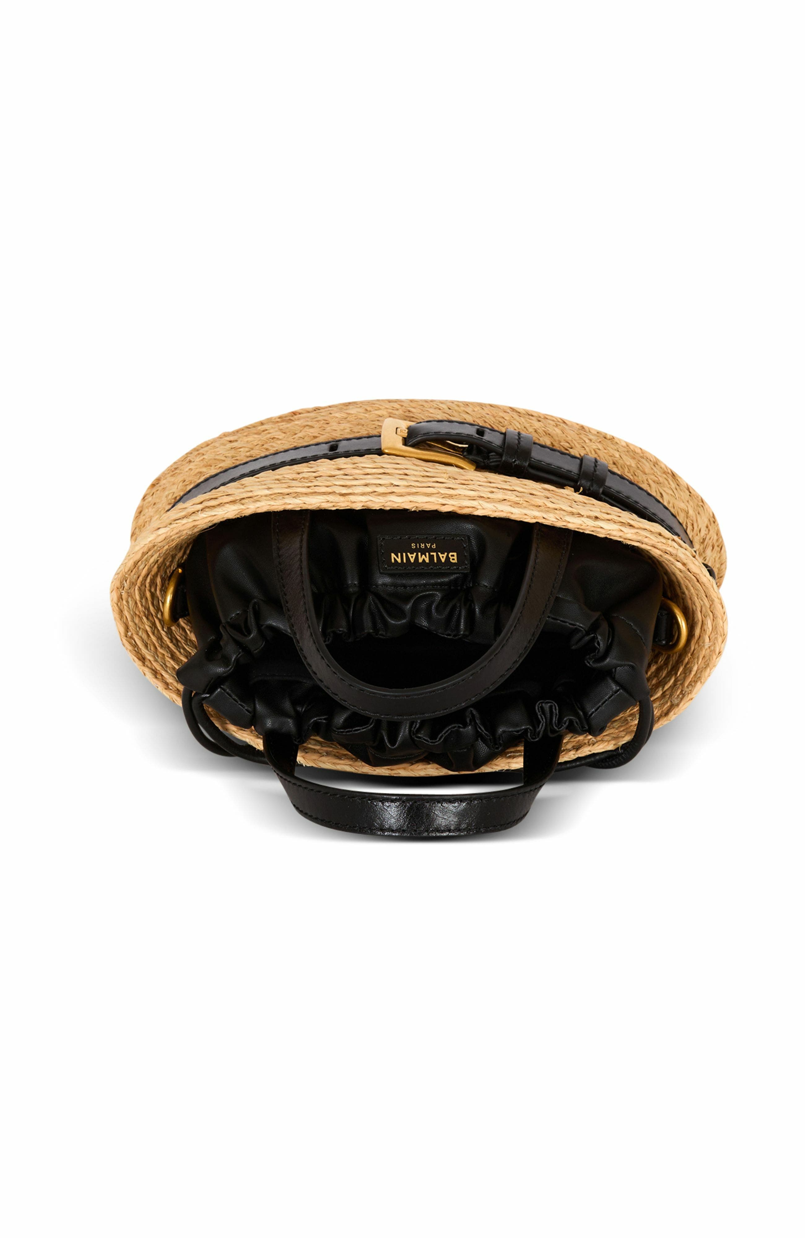 Shuffle Mini Bag In Raffia, Alternate, color, Brown