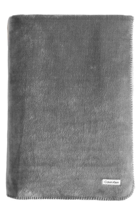 Modern Reversible Solid Plush Blanket