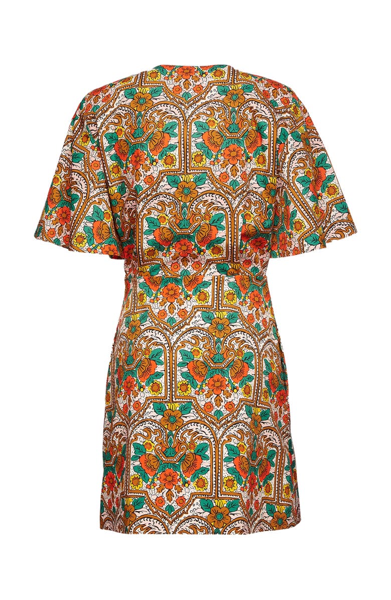 La DoubleJ Peek-A-Boo Mini Dress Corte White Rust, Alternate, color, 