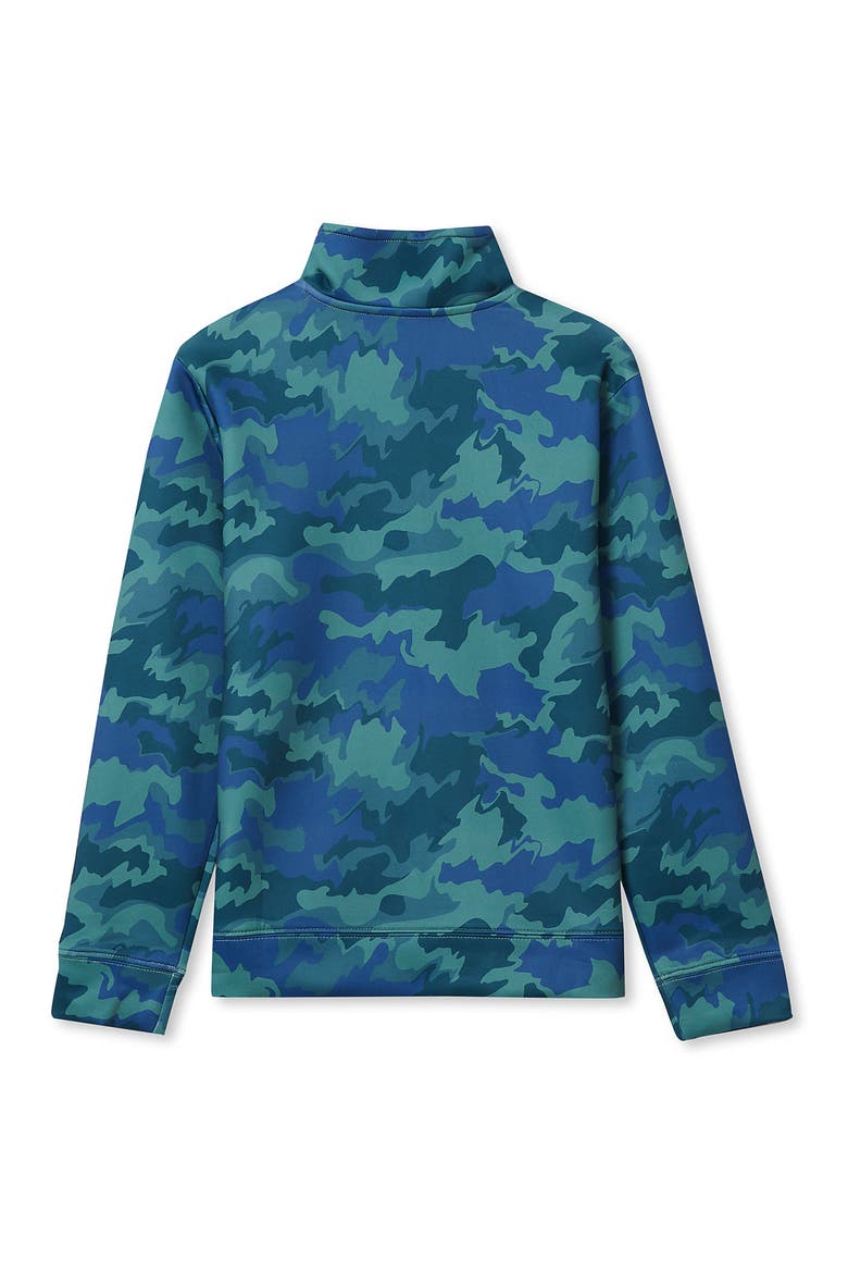 Boys Active Moisture Wicking Quarter Zip, Alternate, color, Clover Green Camo