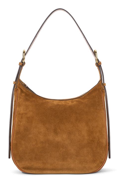 Pine Suede Hobo Bag