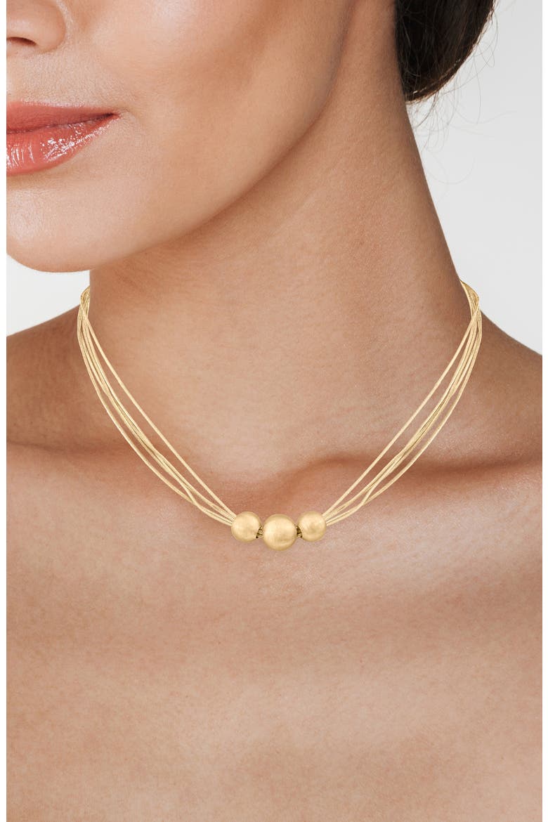 Beaded Snake Chain Layered Necklace (Nordstrom Exclusive), Alternate, color, GOLD