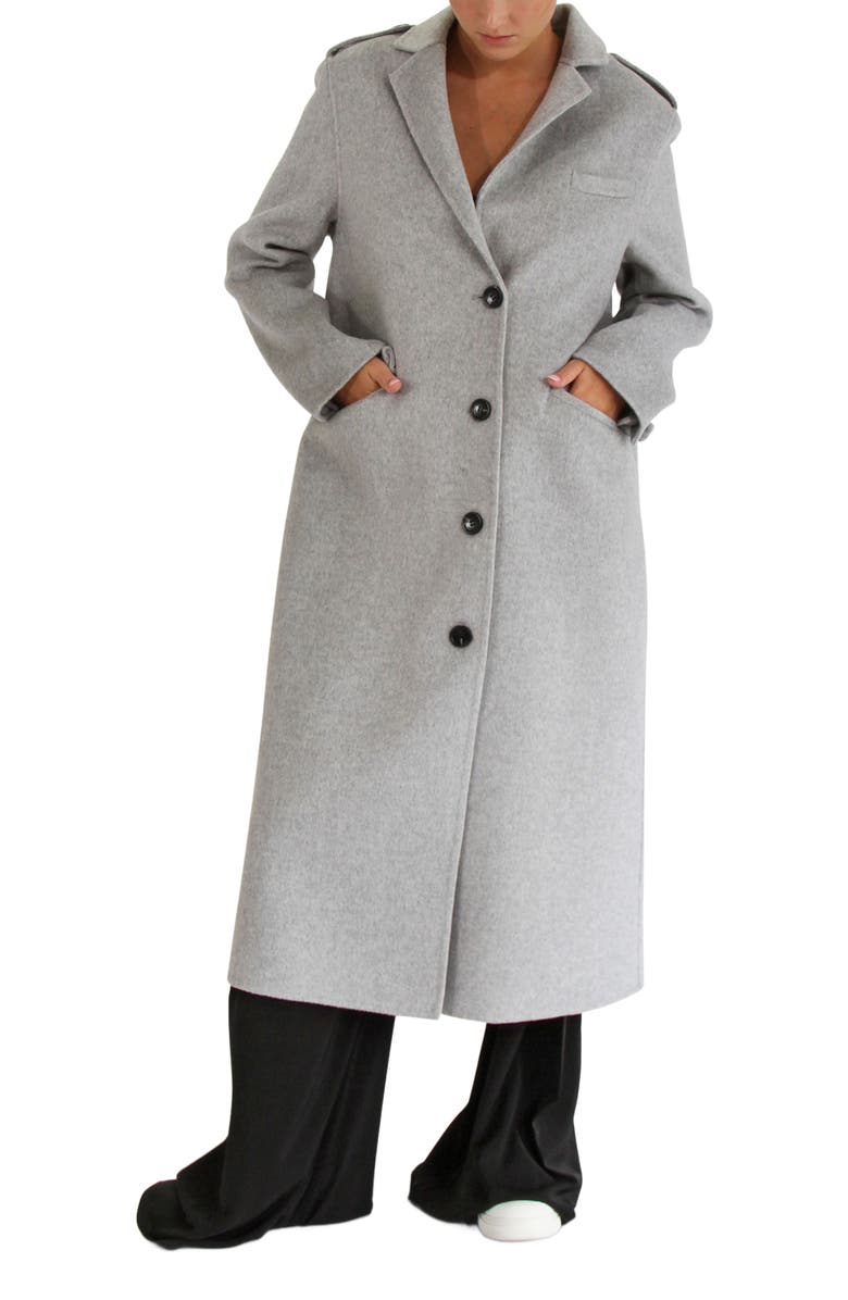 Belle & Bloom Tainted Love Longline Coat, Main, color, Grey Marle