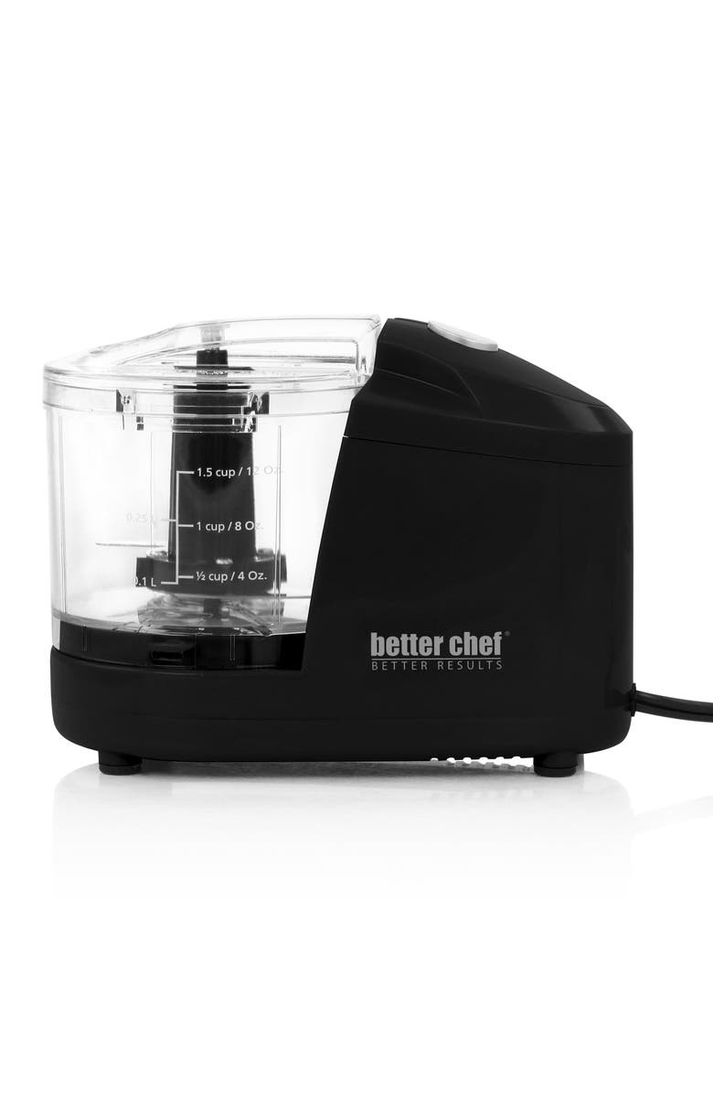 Better Chef 1.5 Cup Safety Lock Compact Chopper in Black, Alternate, color, Black