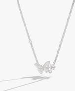 Alex and Ani Glass Butterfly Inline Necklace