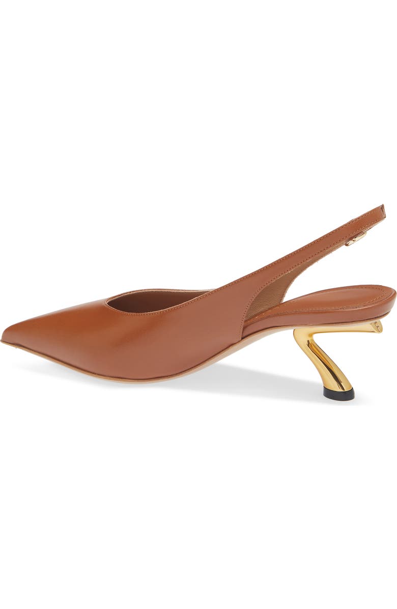 FERRAGAMO Cleya Slingback Kitten Heel Pointed Toe Pump, Alternate, color, Brown