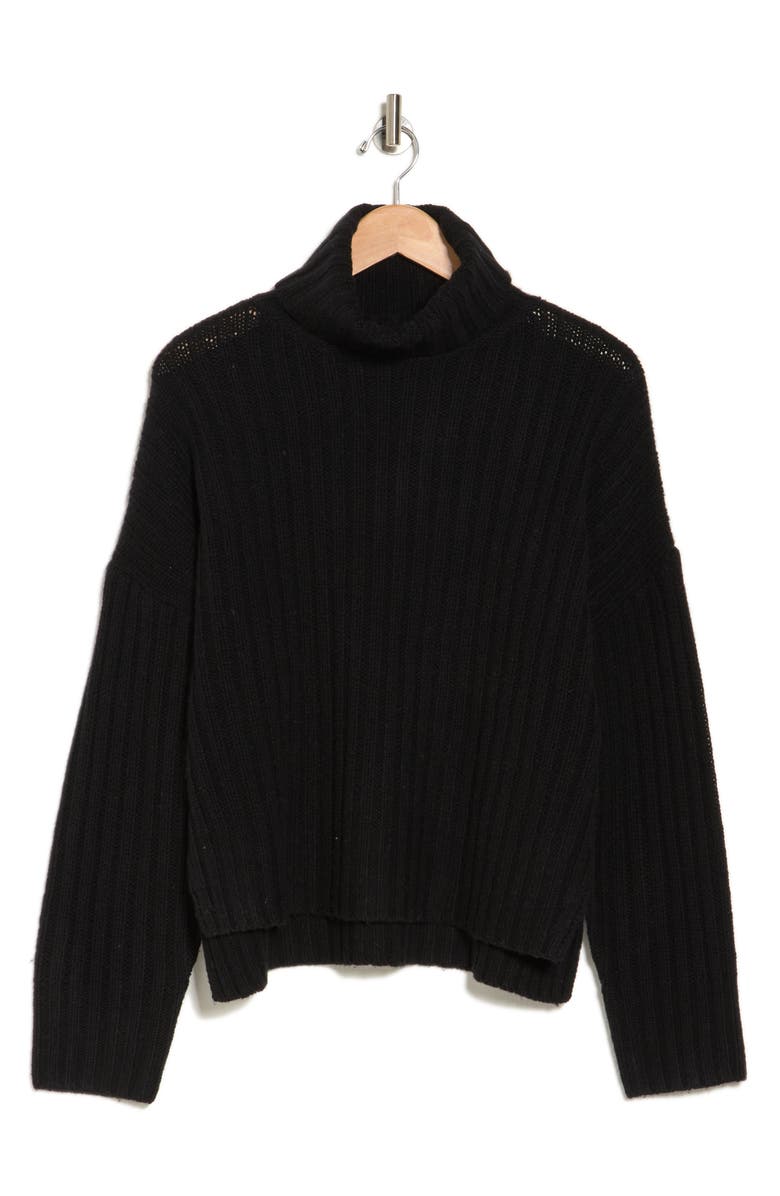 360 CASHMERE Angelica Wool & Cashmere Ribbed Turtleneck Sweater, Alternate, color,