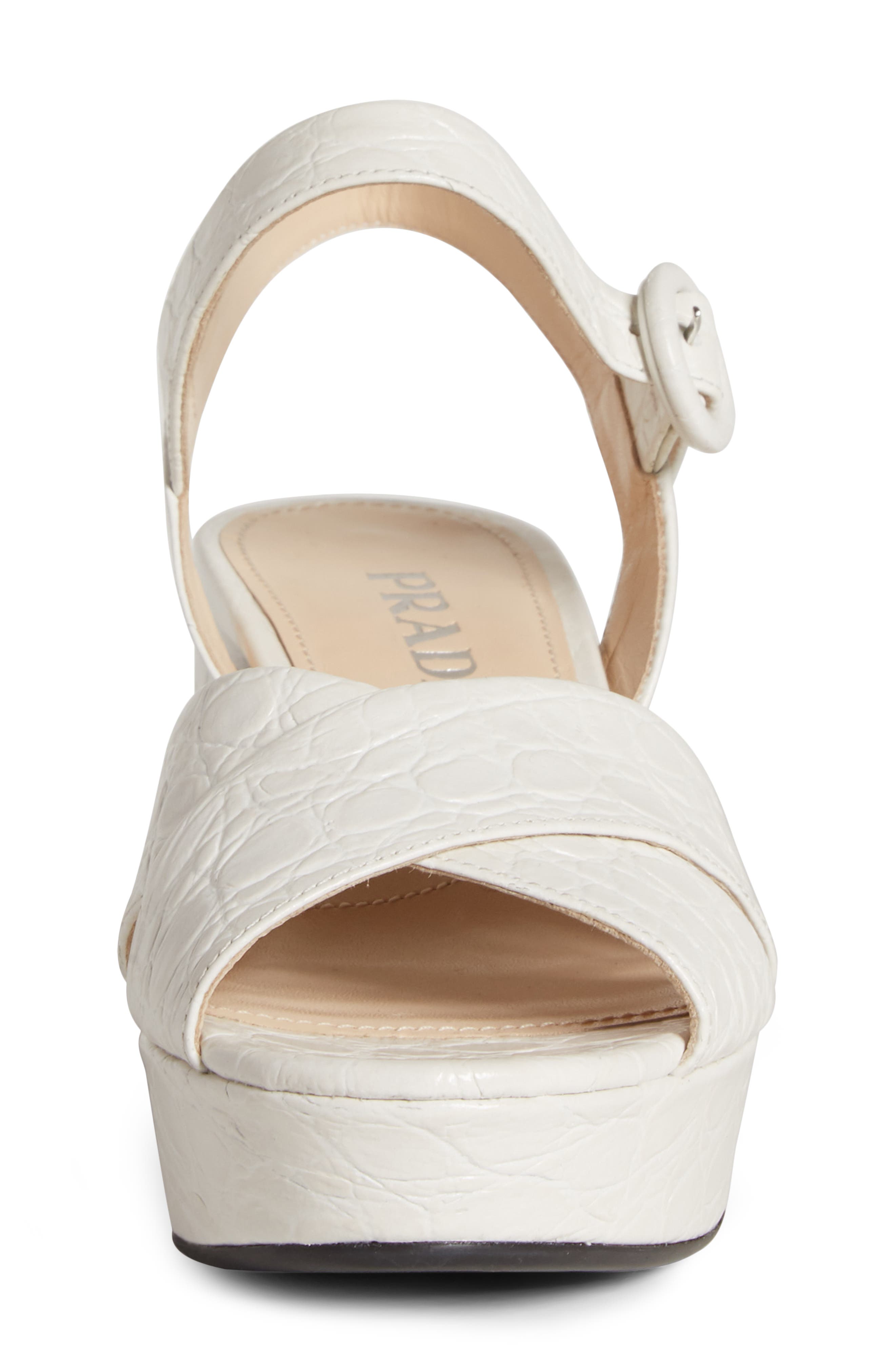 Prada Quarter Strap Platform Sandal, Alternate, color, 