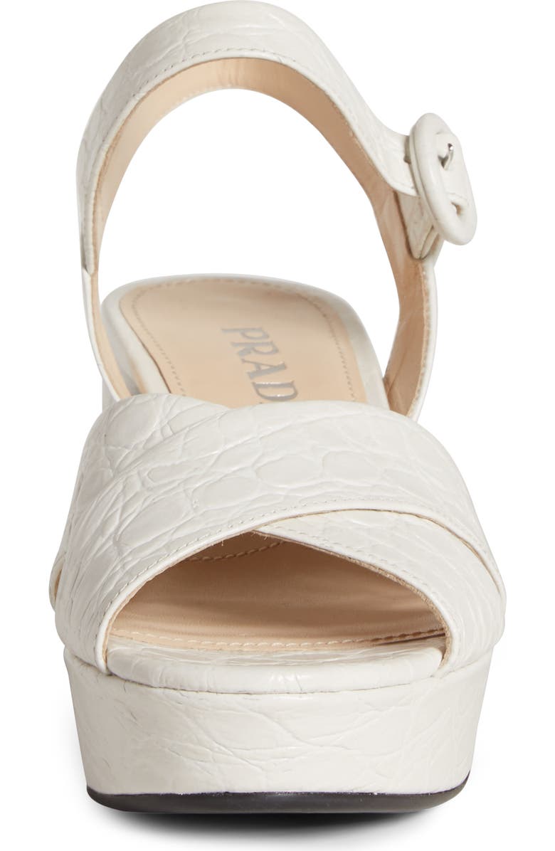 Prada Quarter Strap Platform Sandal, Alternate, color,