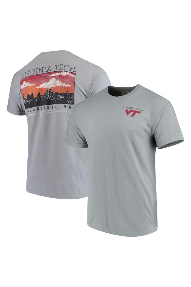 Men's Gray Virginia Tech Hokies Team Comfort Colors Campus Scenery T-Shirt, Main, color, Gray