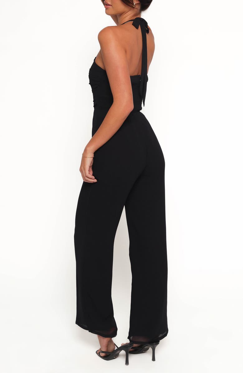 Petal & Pup Amhran Halter Neck Jumpsuit, Alternate, color, Black