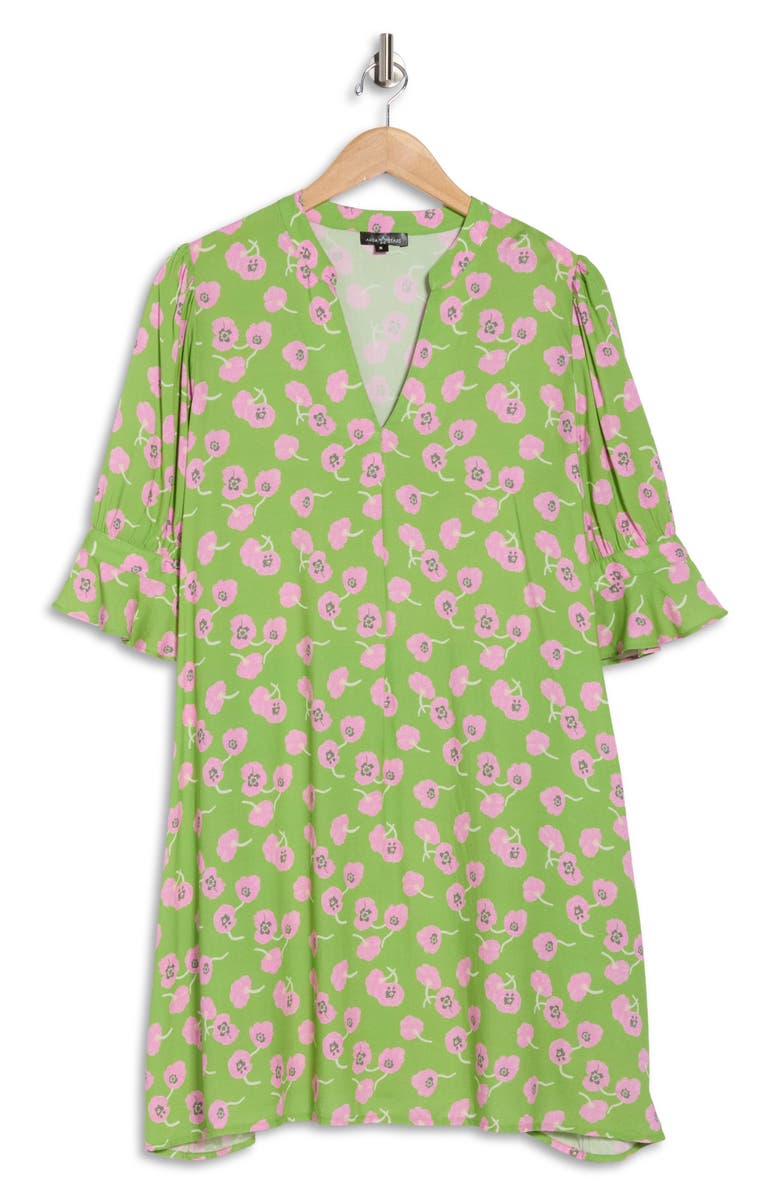 AREA STARS Floral A-Line Dress, Alternate, color, Green