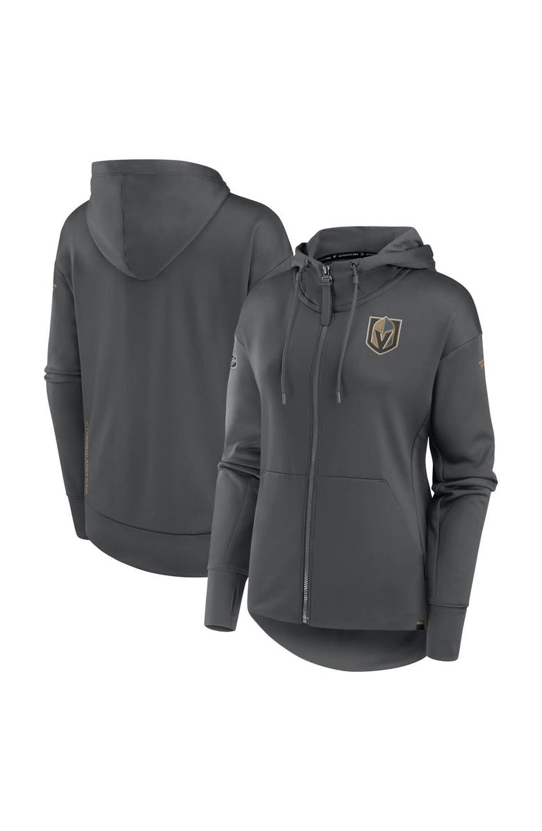 FANATICS Women's Fanatics Branded Gray Vegas Golden Knights Scuba Full-Zip Hoodie, Main, color,
