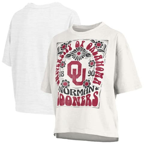 Women's Pressbox White Oklahoma Sooners Harmony Oversized T-Shirt