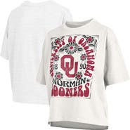 PRESSBOX Women's Pressbox White Oklahoma Sooners Harmony Oversized T-Shirt