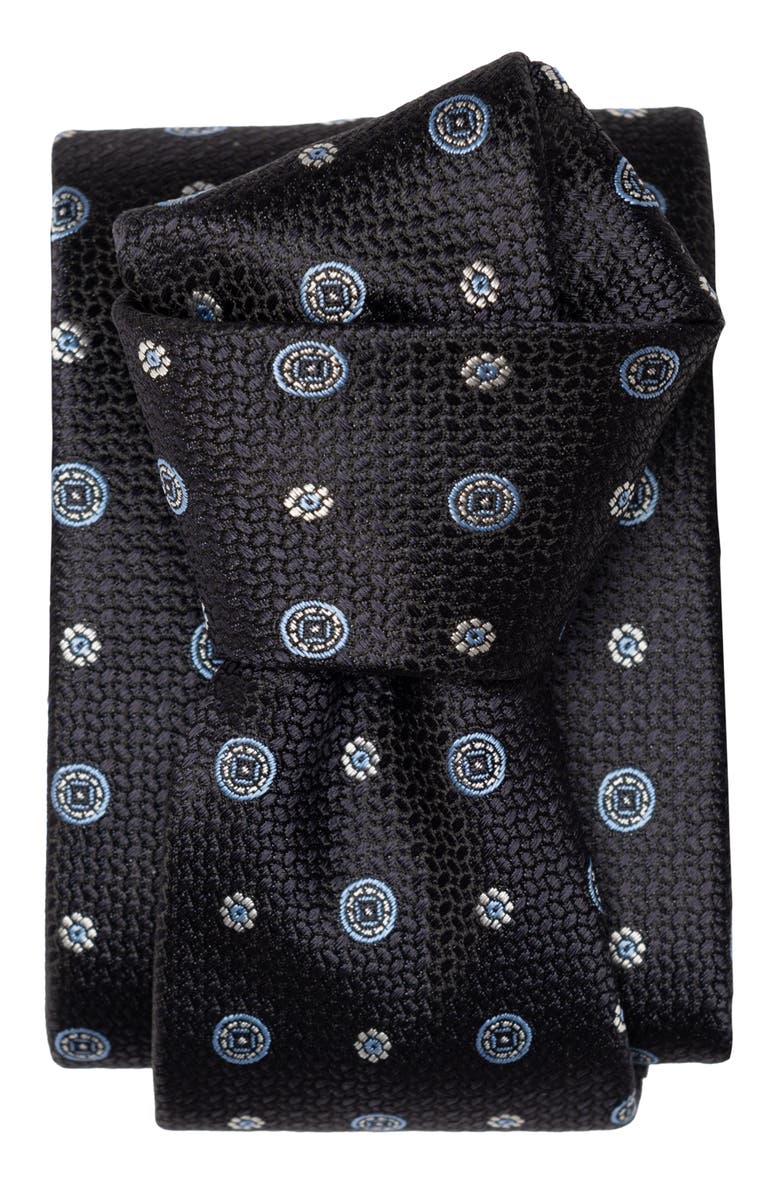 Elizabetta Benelli - Extra Long Silk Jacquard Tie for Men, Alternate, color, Dark Navy