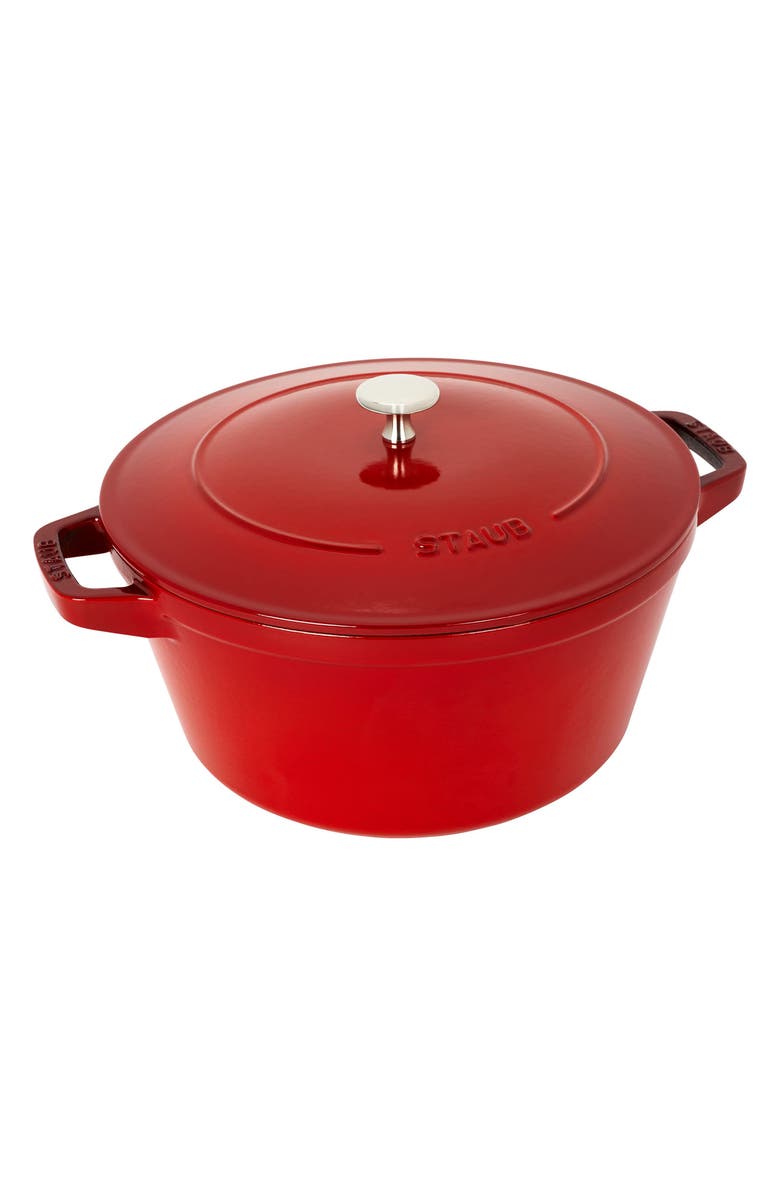Staub 4-Piece Stackable Enameled Cast Iron Cookware Set, Alternate, color, Cherry