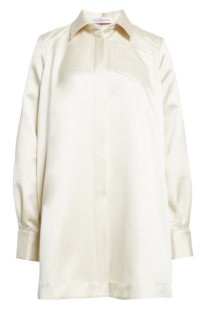 Altuzarra Phyllis Long Sleeve Satin Shirtdress, Alternate, color, 
