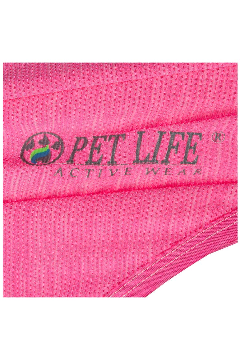 Pet Life® ACTIVE Aero-Pawlse Heathered Tank Top - Medium, Alternate, color, HOT PINK/LIGHT PINK