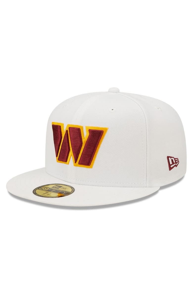 New Era Men's New Era White Washington Commanders Omaha 59FIFTY Fitted Hat, Main, color, 