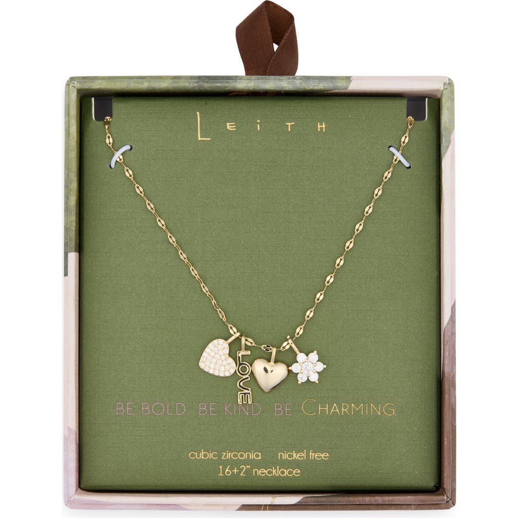 Leith Love Charm Necklace In Multi