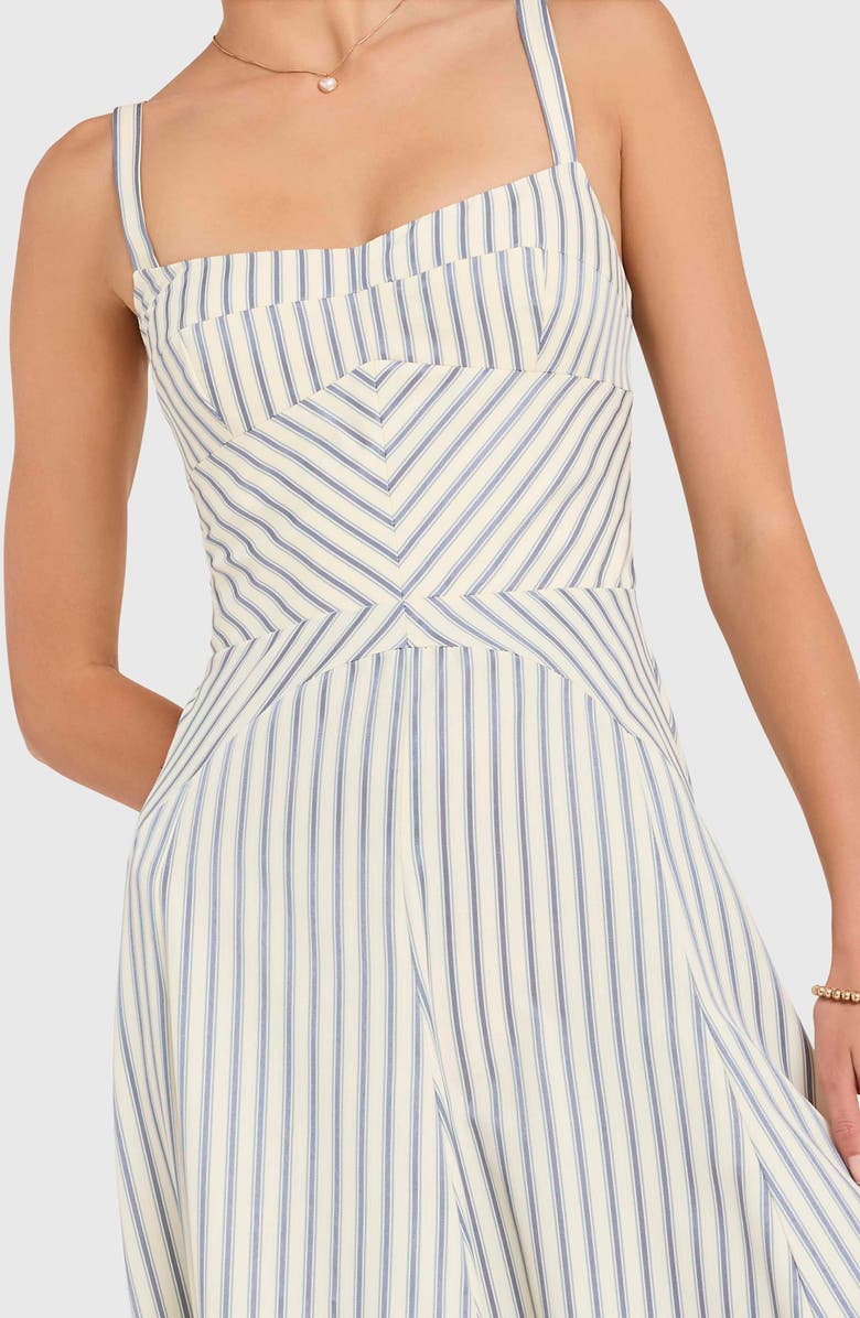 Amanda Uprichard Monterey Stripe Handkerchief Dress, Alternate, color, Oxford Blue Stripe