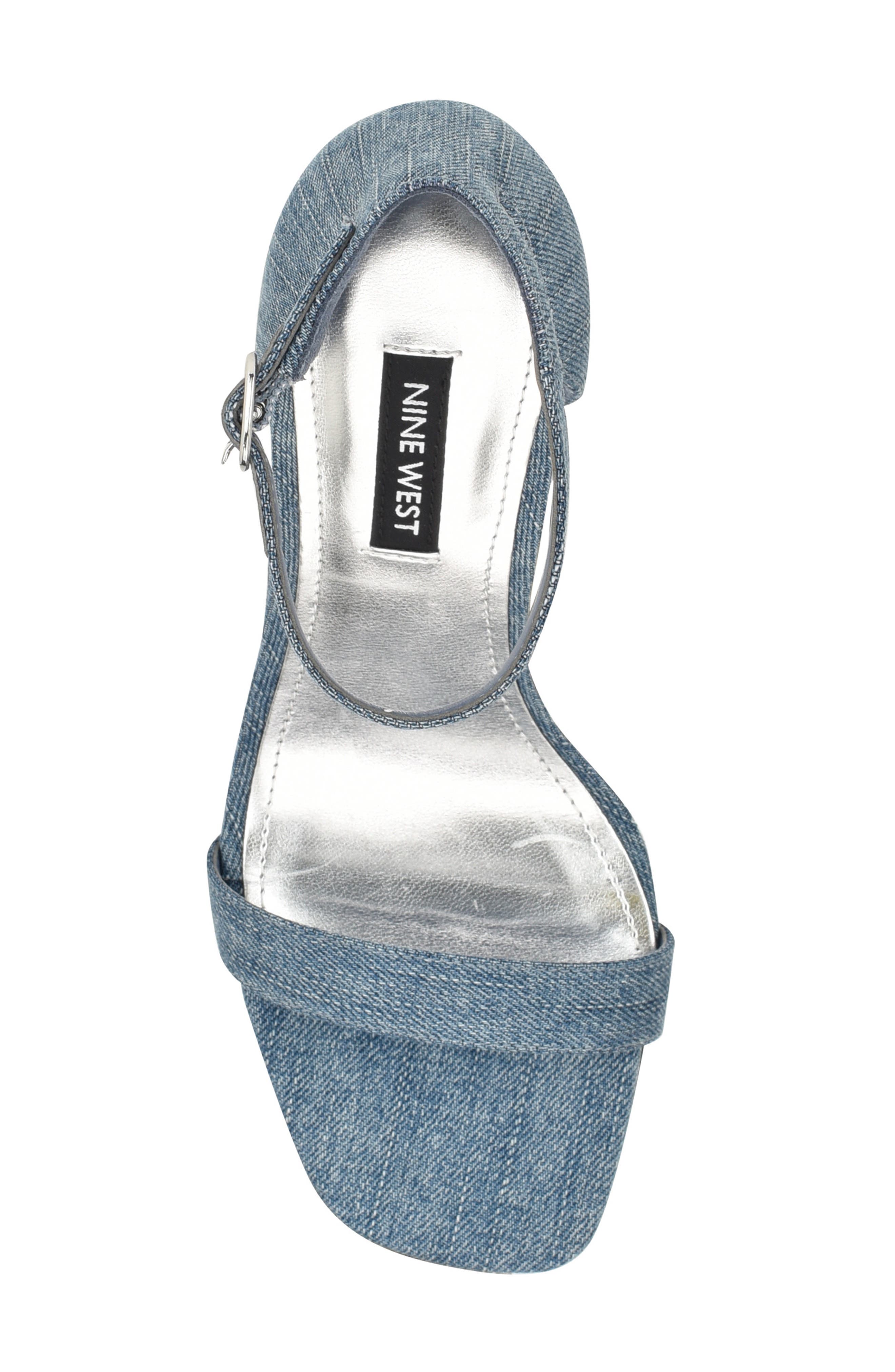 Nine West Ilea Ankle Strap Sandal, Alternate, color, Medium Blue