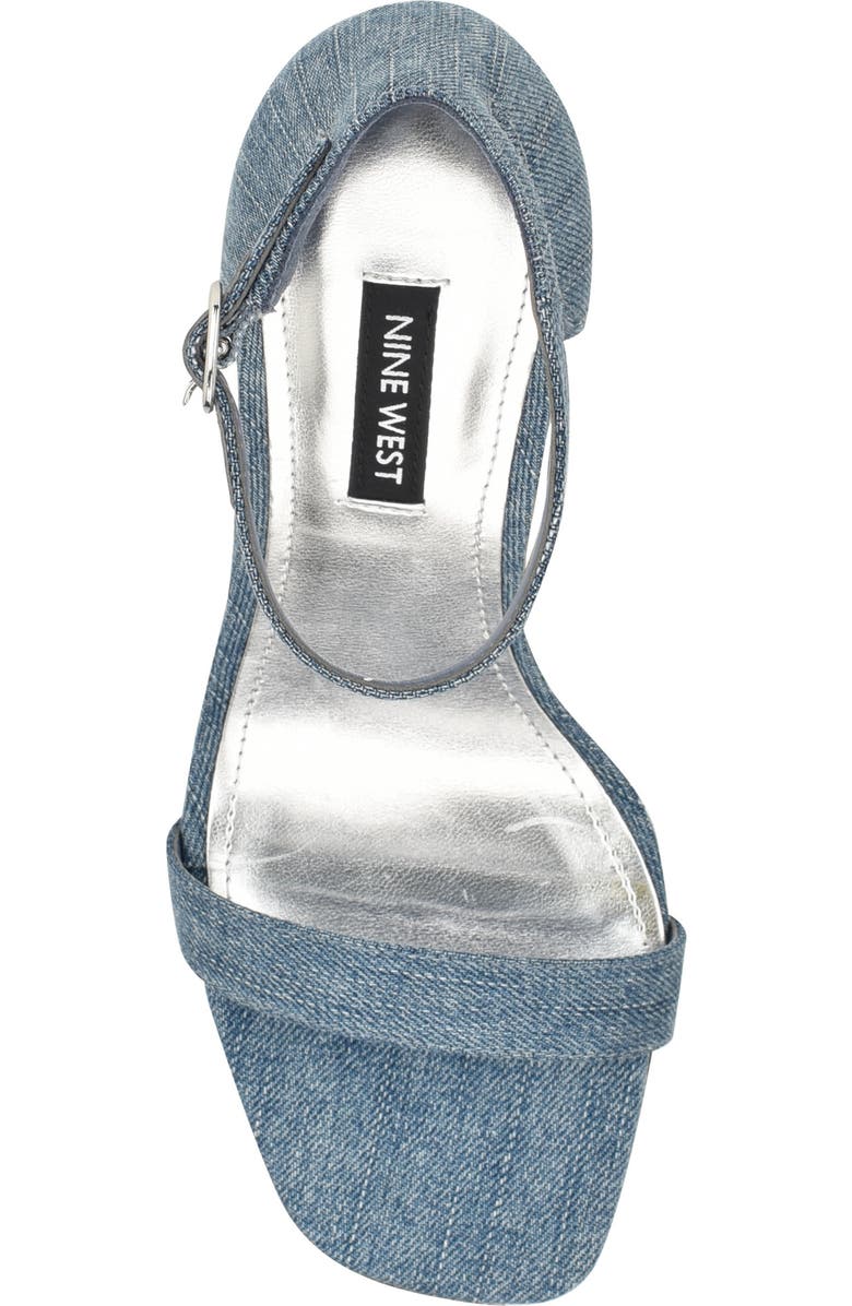 Nine West Ilea Ankle Strap Sandal, Alternate, color, Medium Blue