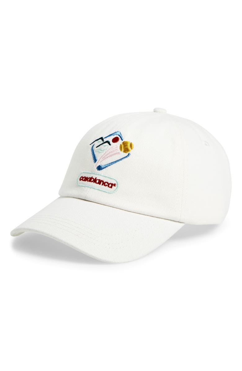 Casablanca Montagne Sportif Embroidered Adjustable Baseball Cap, Main, color, 