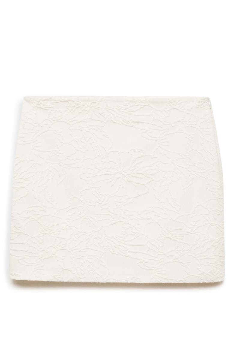 MANGO Textured Cotton Blend Miniskirt, Main, color, 