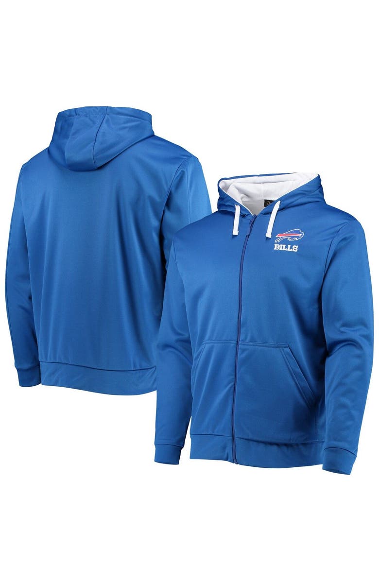 DUNBROOKE Men's Dunbrooke Royal/White Buffalo Bills Apprentice Full-Zip Hoodie, Main, color, 