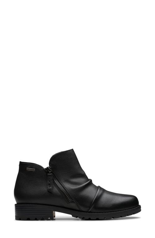Clarks Women's Hearth Dove Lug Sole Ruched Booties In Black