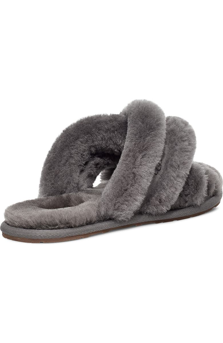 UGG<sup>®</sup> Scuffita Genuine Shearling Slide Slipper, Alternate, color, Charcoal