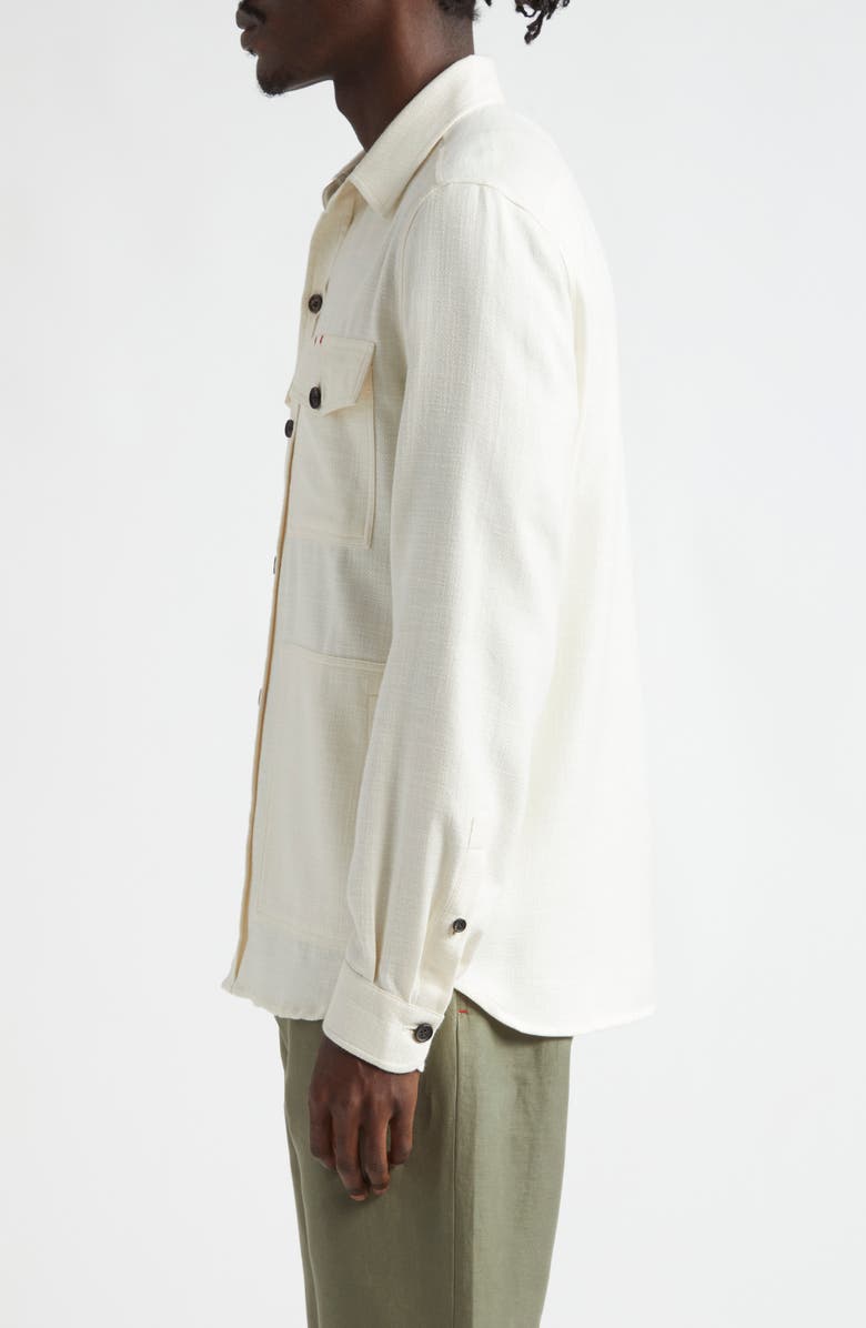 ISAIA The Button-Up Overshirt, Alternate, color, Open White