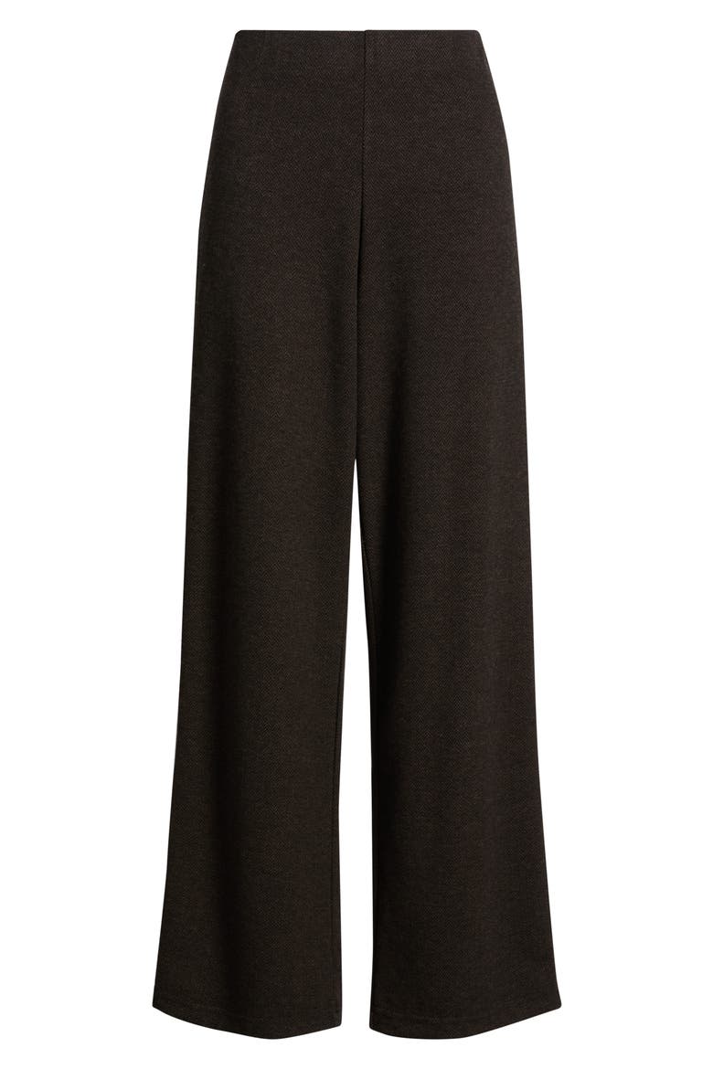 Herringbone Pull-On Pants, Alternate, color, BROWN