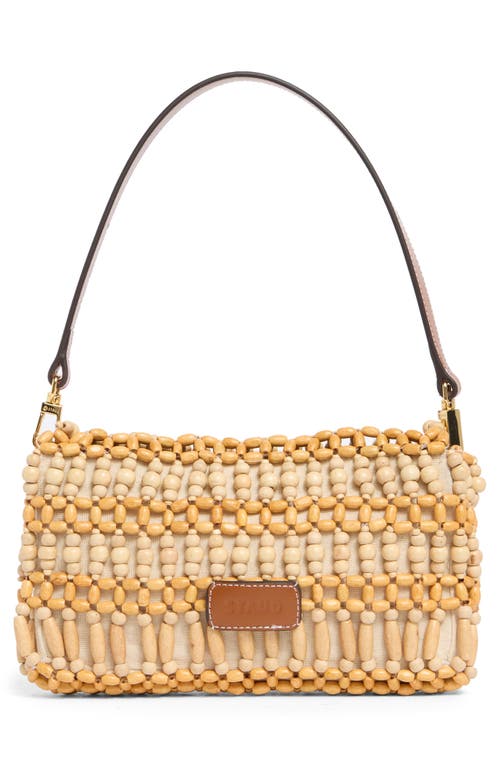 Staud Timmy Convertible Beaded Wood Shoulder Bag